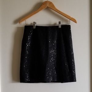 Cute Black Spangle Mini Skirt
